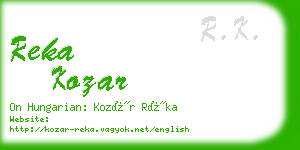 reka kozar business card